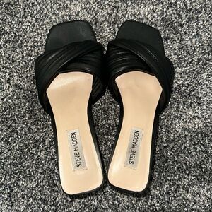 Two inch black Steve Madden heels size 8